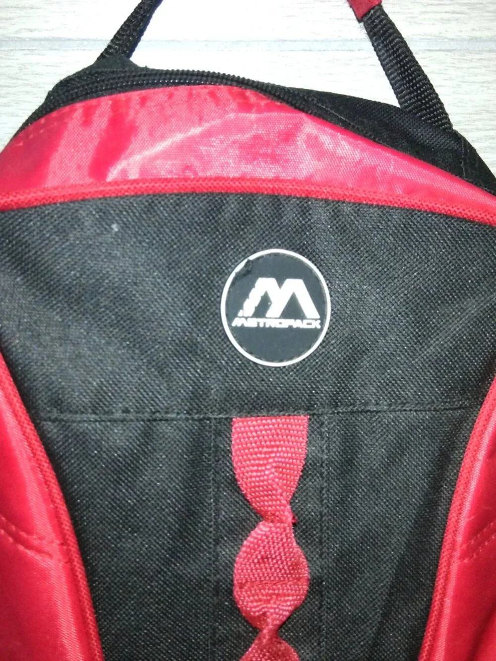 Metropack Backpack Youth School Multi-Compartment Red & Black Lightweight